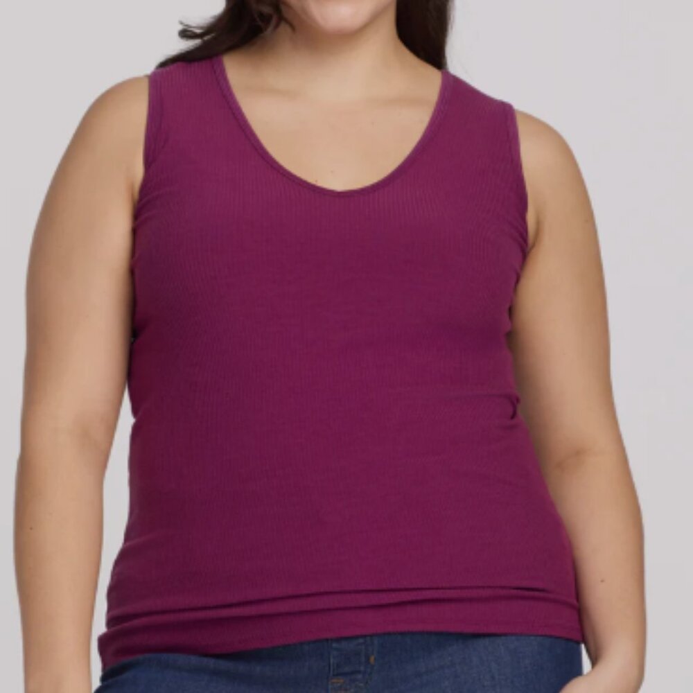 New WoolX Vivi ribbed v-neck merino tank